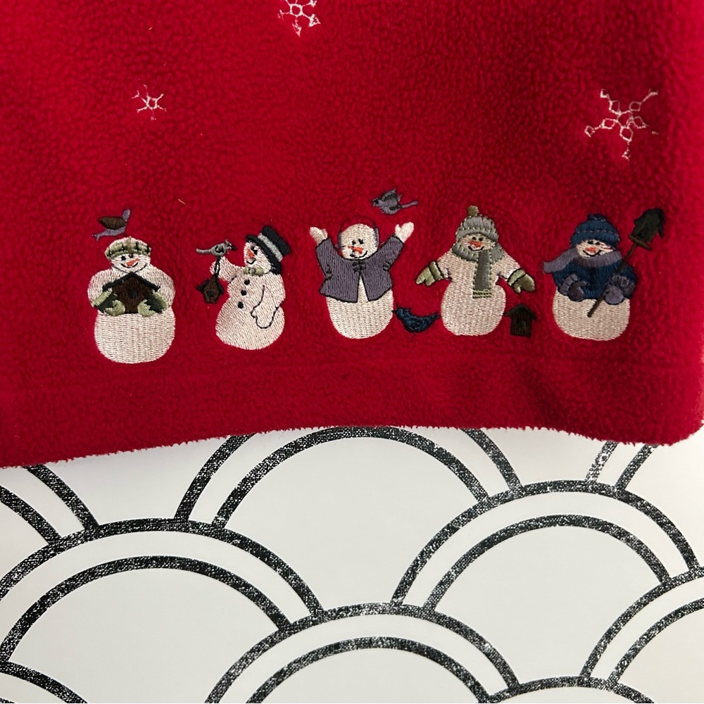 Vintage Red Snowman Christmas Christopher and Banks Vest - Picture 4 of 6